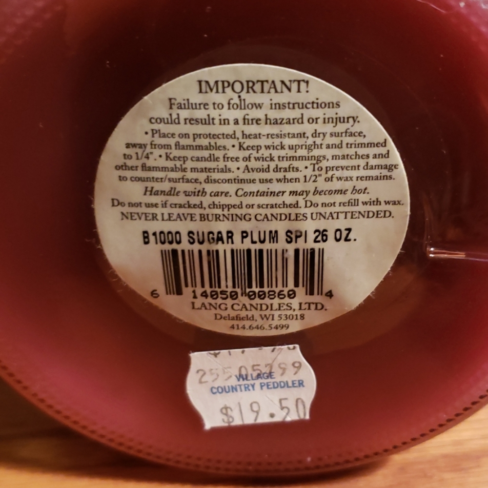 LANG Sugar plumb candle - Picture 3 of 4